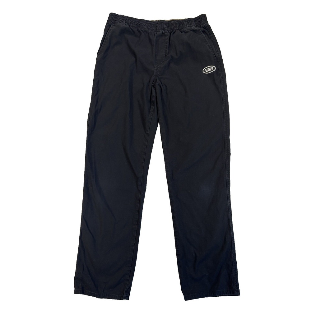 Vans Boys XL Black Ripstop Pull On Chino Straight Pants Skater Urban Streetwear